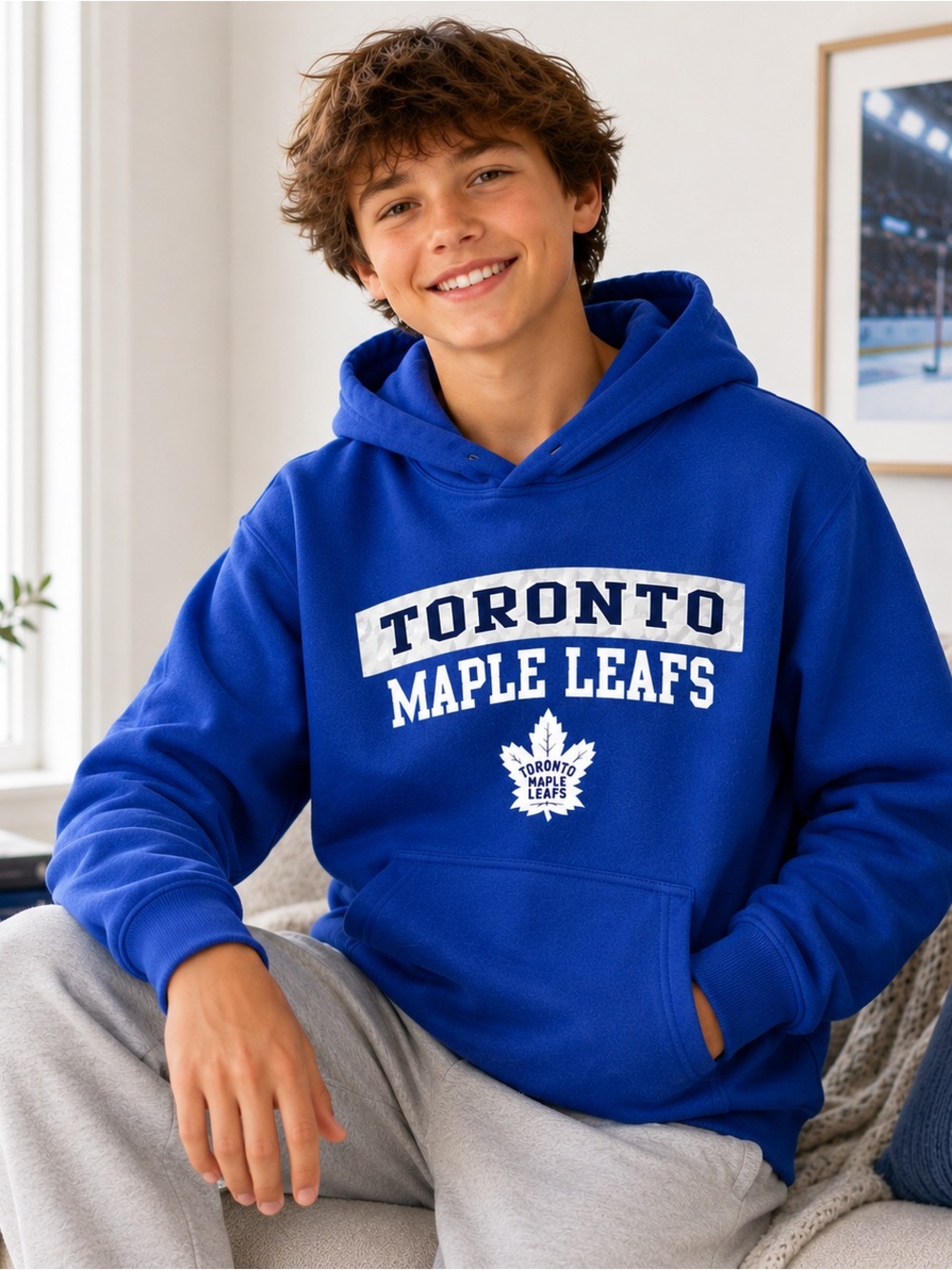 Toronto Maple Leafs - Kids - Blue Hoodie - Size M (10-12yrs) - NHL
